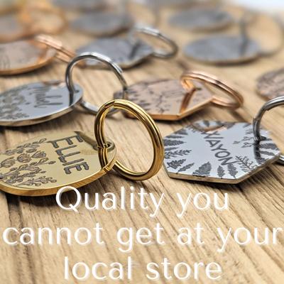 Show full view: PawFurEver Circle Personalized Dog ID Tag, Gold, Darknight slide 2 of 10