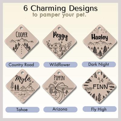 Show full view: PawFurEver Diamond Personalized Dog ID Tag, Rose Gold, Darknight slide 6 of 10