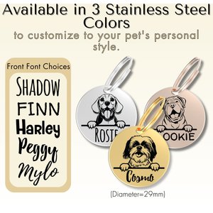 PawFurEver Dog Breed Stainless Steel Personalized Dog ID Tag, Labrador Retriever, Silver