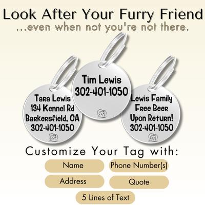 Show full view: PawFurEver Dog Breed Stainless Steel Personalized Dog ID Tag, Labrador Retriever, Silver slide 5 of 9