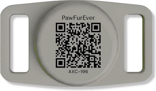 Show full view: PawFurEver Dog & Cat AirTag Holder with QR Code, Black, 1 count slide 1 of 6