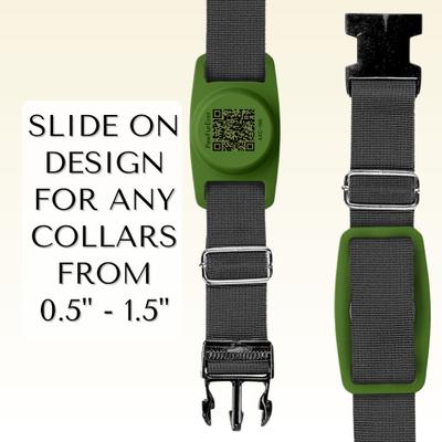 Show full view: PawFurEver Dog & Cat AirTag Holder with QR Code, Red, 1 count slide 2 of 6