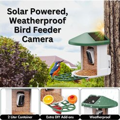 PawFurEver Gateway to Birdwatching Bliss AI Smart Wild Bird Feeder with Camera, Green slide 2 of 9