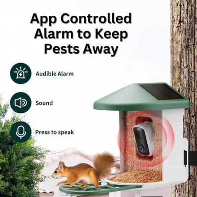 Show full view: PawFurEver Gateway to Birdwatching Bliss AI Smart Wild Bird Feeder with Camera, Green slide 5 of 10