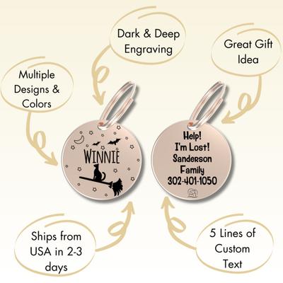 Show full view: PawFurEver Christmas Holiday Dog & Cat ID Tag, Rose Gold, Mr. Jingles slide 7 of 8