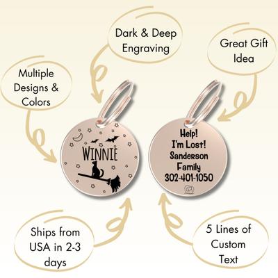 Show full view: PawFurEver Christmas Holiday Dog & Cat ID Tag, Rose Gold, Pumpkin slide 8 of 9