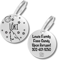 PawFurEver Christmas Holiday Dog & Cat ID Tag, Silver, Alpha