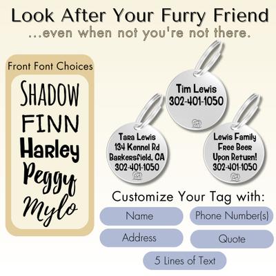 Show full view: PawFurEver Christmas Holiday Dog & Cat ID Tag, Silver, Alpha slide 6 of 9
