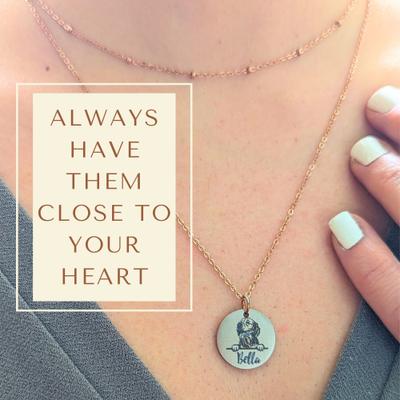 Show full view: PawFurEver Personalized Dog Breed Memorial Necklace, Bichon, Rose Gold slide 3 of 9