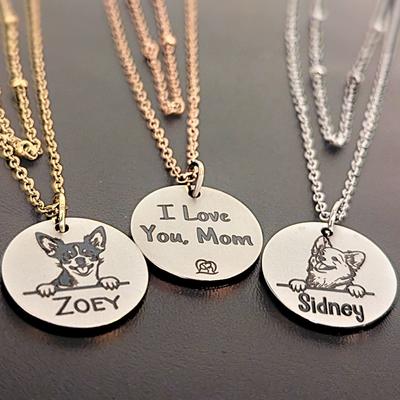 Show full view: PawFurEver Personalized Dog Breed Memorial Necklace, Golden Retriever, Gold slide 3 of 8