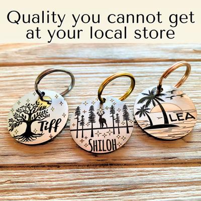 Show full view: PawFurEver Personalized Engraved with QR Code Dog & Cat Tag, Silver, Willow slide 6 of 9