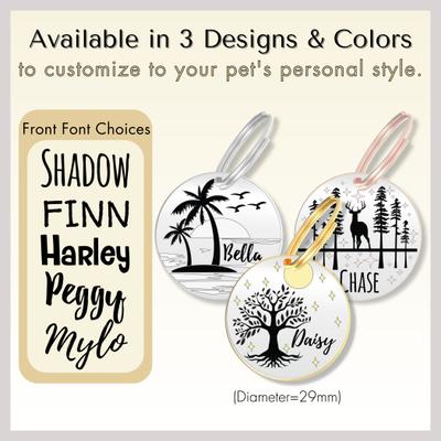 Show full view: PawFurEver Personalized Engraved with QR Code Dog & Cat Tag, Silver, Willow slide 7 of 9