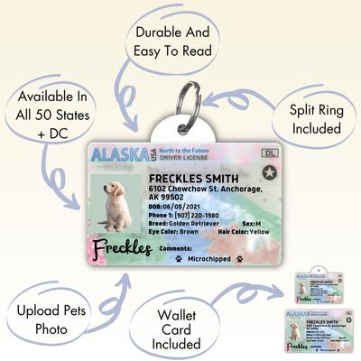 Show full view: PawFurEver Pet ID License-Style Dog Tag & Wallet Card, Alaska slide 5 of 9