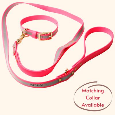 Show full view: PawFurEver Reflective & Waterproof Dog Leash, Pink, 5.75-ft slide 4 of 9