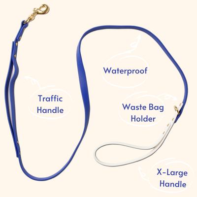 Show full view: PawFurEver Waterproof Dog Leash, Blue & White, 4.25-ft slide 2 of 9