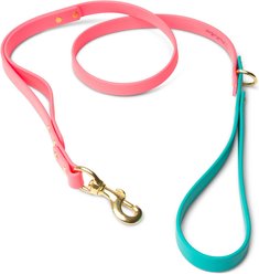 PawFurEver Waterproof Dog Leash, Pink & Teal, 4.25-ft