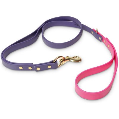 PawFurEver PawFurEver Waterproof Dog Leash, Purple & Pink, 5.75-ft