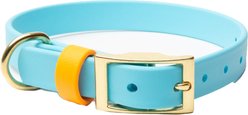 PawFurEver's Waterproof & Odorless Dog Collar, Blue & Orange, Small