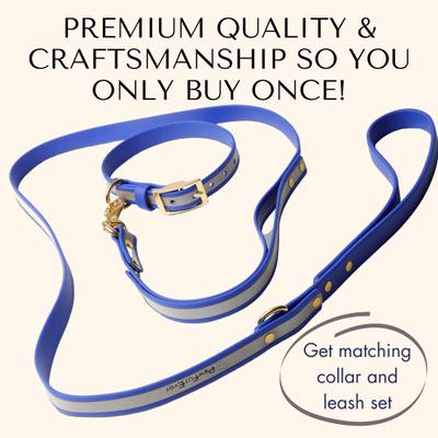 Show full view: PawFurEver's Waterproof & Odorless Dog Collar, Blue, Small slide 9 of 11