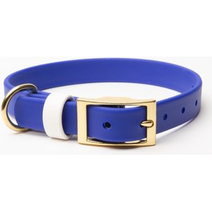 PawFurEver's Waterproof & Odorless Dog Collar, Blue & White, Large