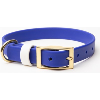 PawFurEver PawFurEver's Waterproof & Odorless Dog Collar, Blue & White, Medium
