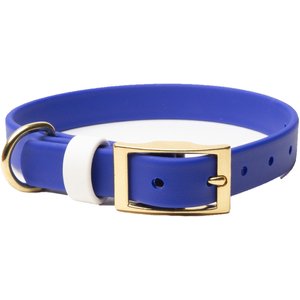 PawFurEver's Waterproof & Odorless Dog Collar, Blue & White, Small