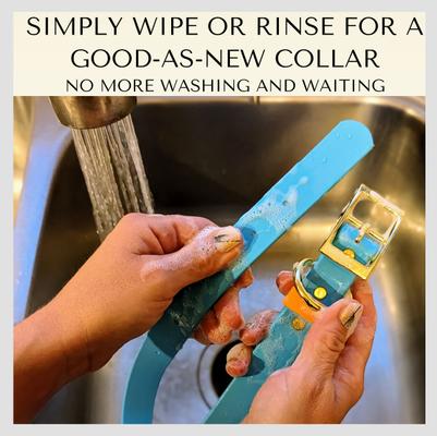 Show full view: PawFurEver's Waterproof & Odorless Dog Collar, Blue, X-Large slide 4 of 11