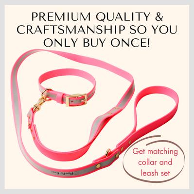 Show full view: PawFurEver's Waterproof & Odorless Dog Collar, Pink, Large slide 9 of 11