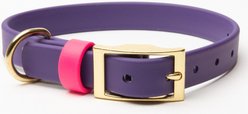 PawFurEver's Waterproof & Odorless Dog Collar, Purple & Pink, Large