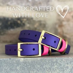 PawFurEver's Waterproof & Odorless Dog Collar, Purple & Pink, Medium slide 2 of 9