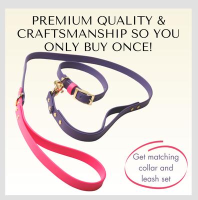 Show full view: PawFurEver's Waterproof & Odorless Dog Collar, Purple & Pink, X-Large slide 10 of 12