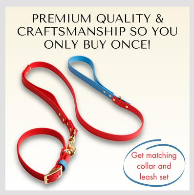 Show full view: PawFurEver's Waterproof & Odorless Dog Collar, Red & Blue, Large slide 9 of 11
