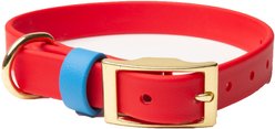 PawFurEver's Waterproof & Odorless Dog Collar, Red & Blue, Small
