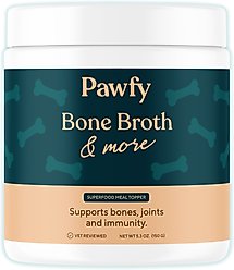 Pawfy Bone Broth & More Chicken Flavor Natural Dog Food Topper, 5.3-oz jar