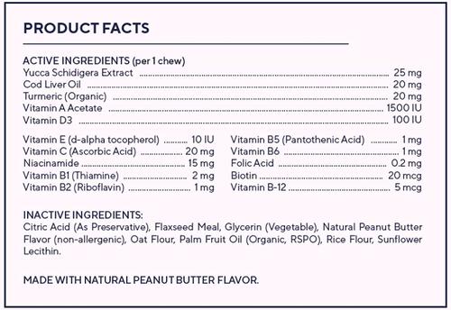 Show full view: Pawfy Multivitamin Peanut Butter Flavor Supplement for Dogs, 60 count slide 3 of 8