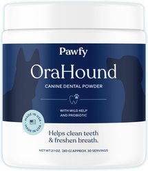 Pawfy Orahound Advanced Chicken Breath Freshening Dental Supplement for Dogs, 2.1-oz bag, 30 servings