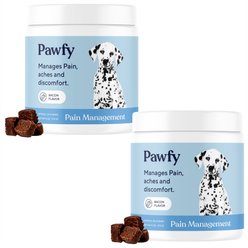 Pawfy Pain Management Bacon Flavor Chews Dog Supplement, 60 count bundle