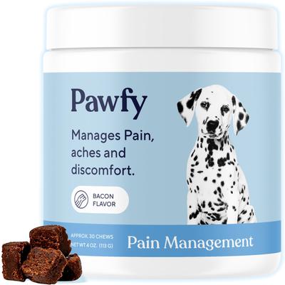 Show full view: Pawfy Pain Management Bacon Flavor Chews + Hip & Joint Chicken Flavor Dog Supplement slide 2 of 9