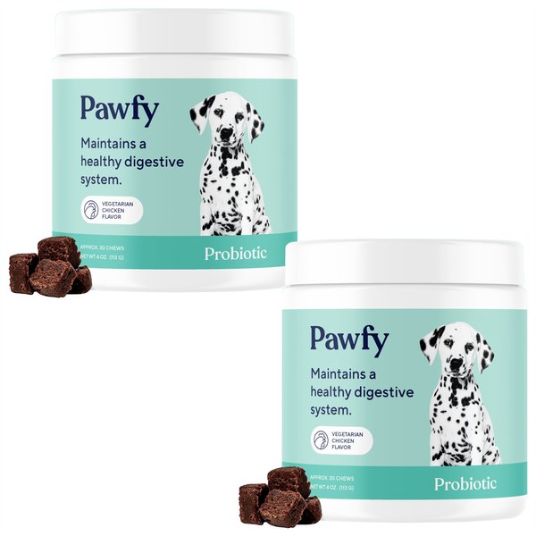 Pawfy Probiotic Chicken Flavor Chews Dog Supplement