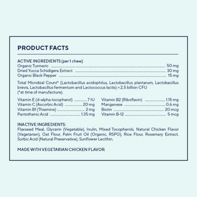 Show full view: Pawfy Probiotic Chicken Flavor Chews Dog Supplement, 60 count slide 5 of 8