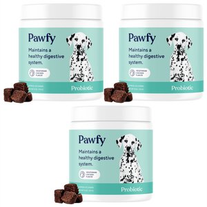 Pawfy Probiotic Chicken Flavor Chews Dog Supplement, 90 count
