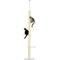 Show in main carousel: PawHut 103-in Adjustable Height Plush Floor-to-Ceiling Cat Tree, Yellow slide 1 of 11