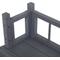 Show in main carousel: PawHut 2-Level Outdoor Wooden Cat House with Lockable Wire Door & Balcony, Grey, 28.75 x 20.5 x 25.75-in slide 8 of 9