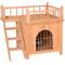 Show in main carousel: PawHut 2-Level Wooden Cat House, Natural slide 1 of 9