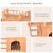 Show in main carousel: PawHut 2-Level Wooden Cat House, Natural slide 4 of 9