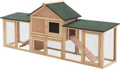 PawHut 2-Story Wooden Deluxe Rabbit Bunny House slide 2 of 8