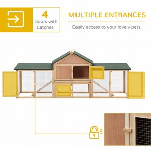 PawHut 2-Story Wooden Deluxe Rabbit Bunny House