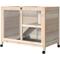 Show in main carousel: PawHut 2-Story Wooden Rabbit Hutch, Natural Wood slide 2 of 10