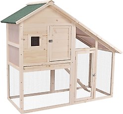 PawHut 2-Tier Wood Rabbit Hutch, 55-in slide 2 of 9
