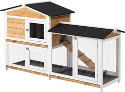 PawHut 2-Tier Wood Rabbit Hutch, 62-in slide 2 of 8